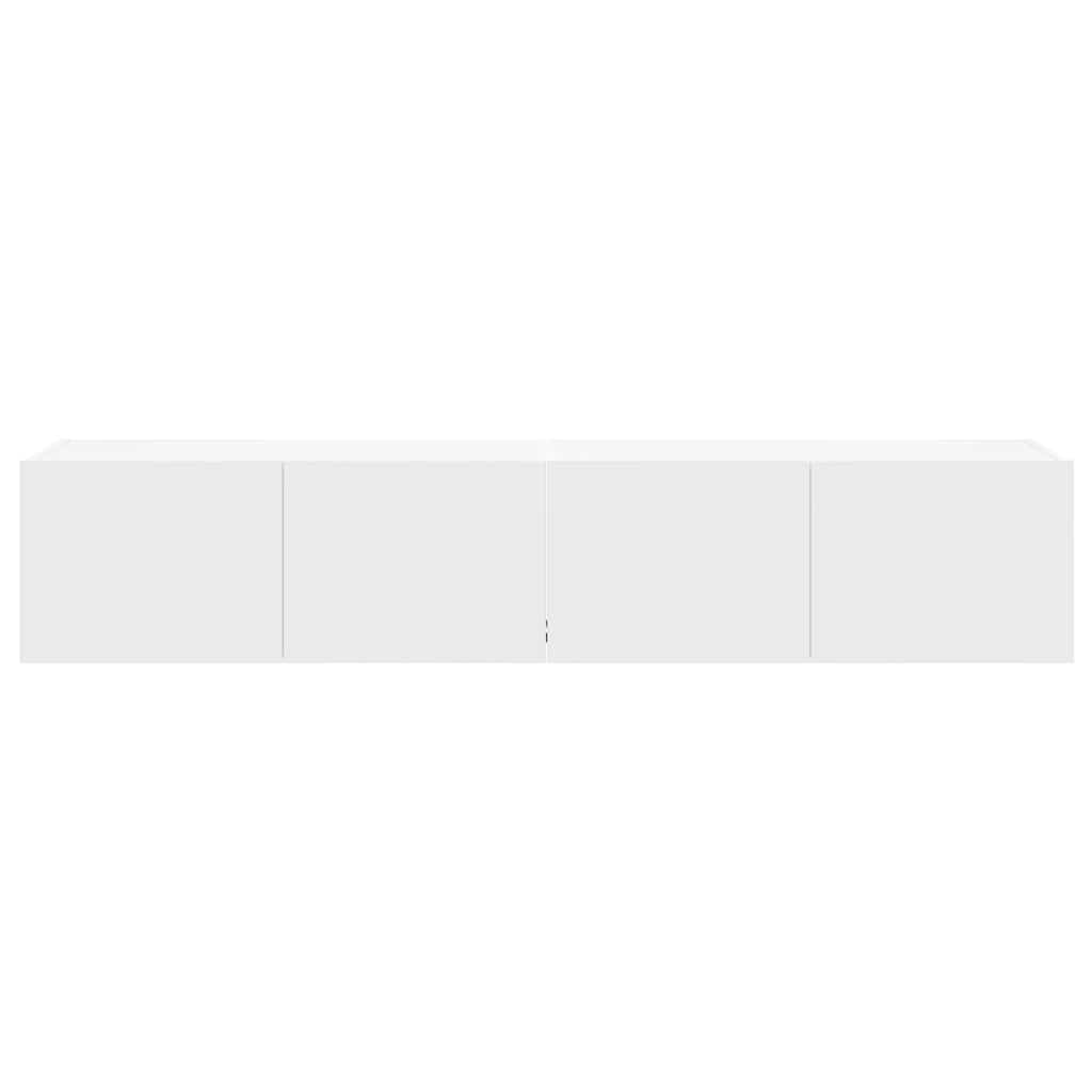 TV Wall Cabinets with LED Lights 2 pcs White 80x35x31 cm
