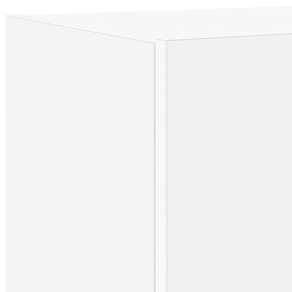 TV Wall Cabinet with LED Lights White 100x35x31 cm