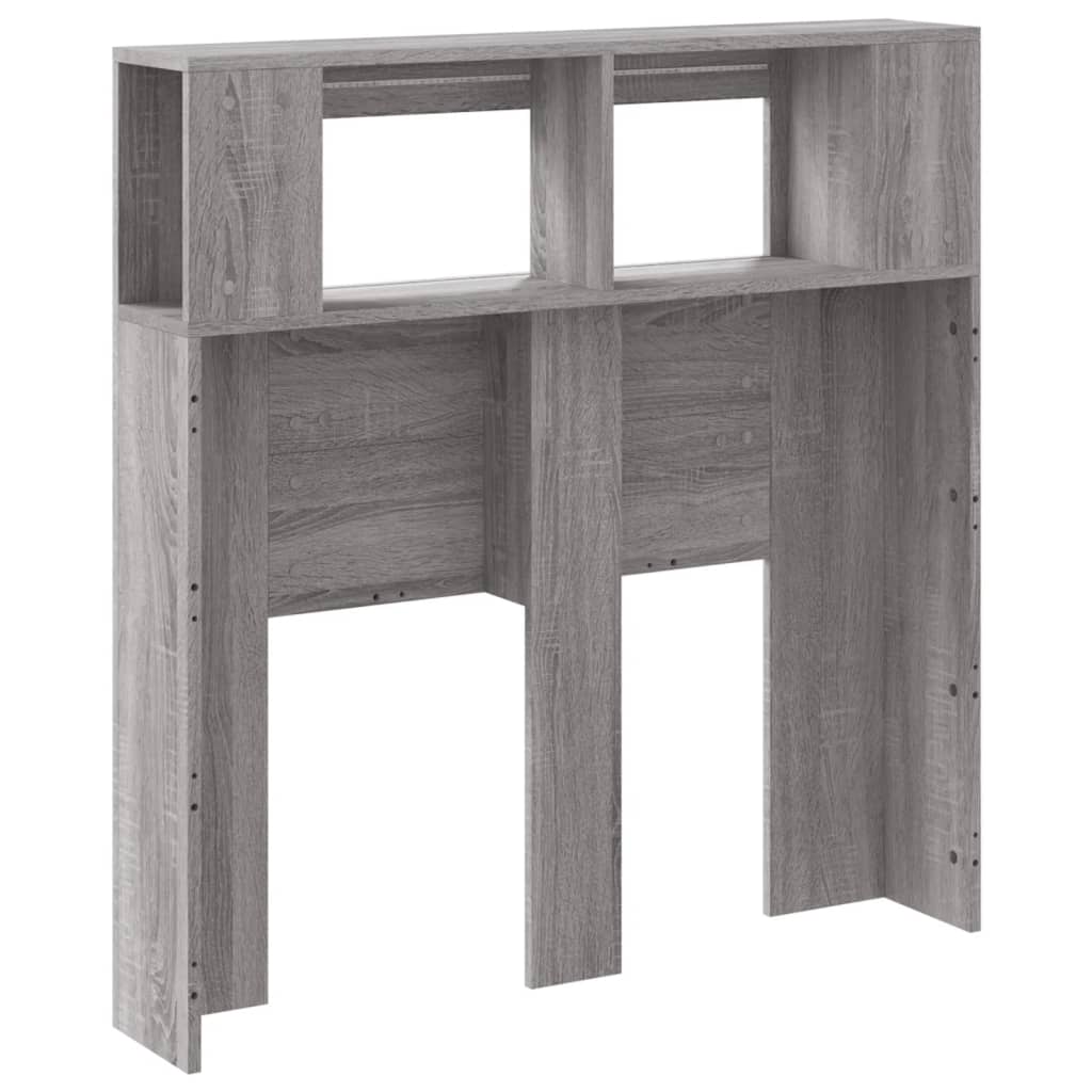 LED Headboard Grey Sonoma 100x18.5x103.5 cm Engineered Wood