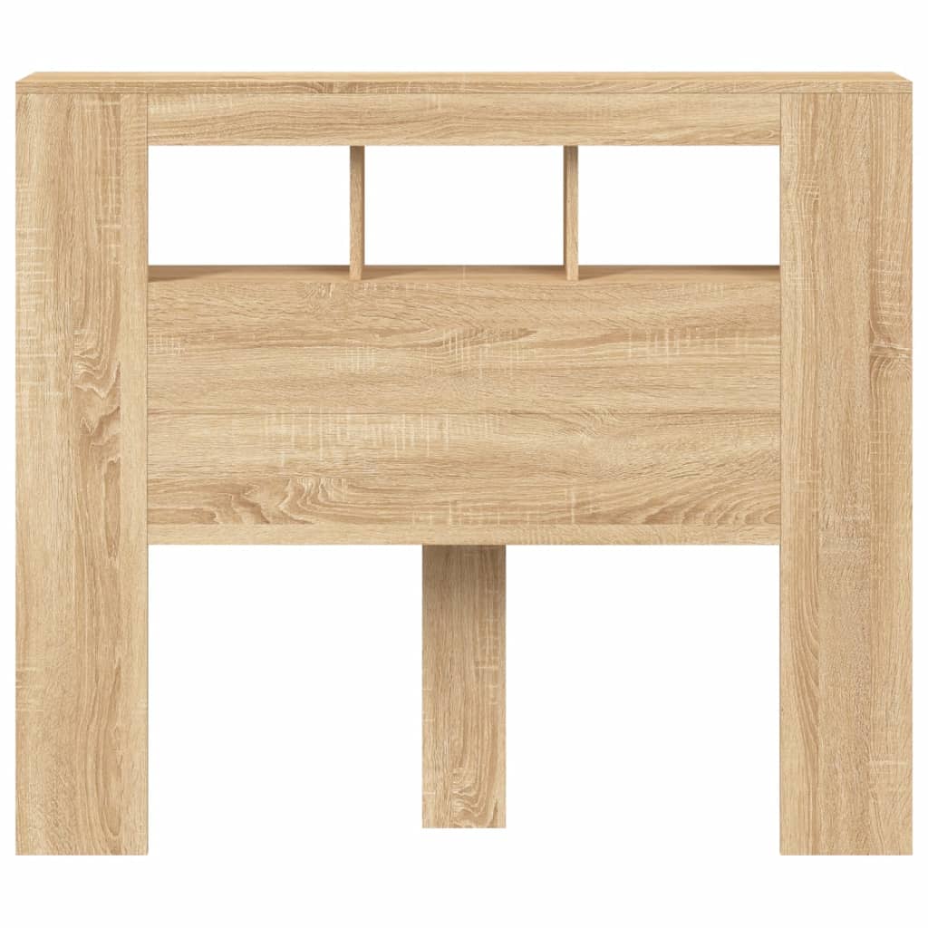 LED Headboard Sonoma Oak 120x18.5x103.5 cm Engineered Wood