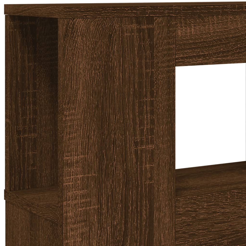 vidaXL LED Headboard Brown Oak 120x18.5x103.5 cm Engineered Wood