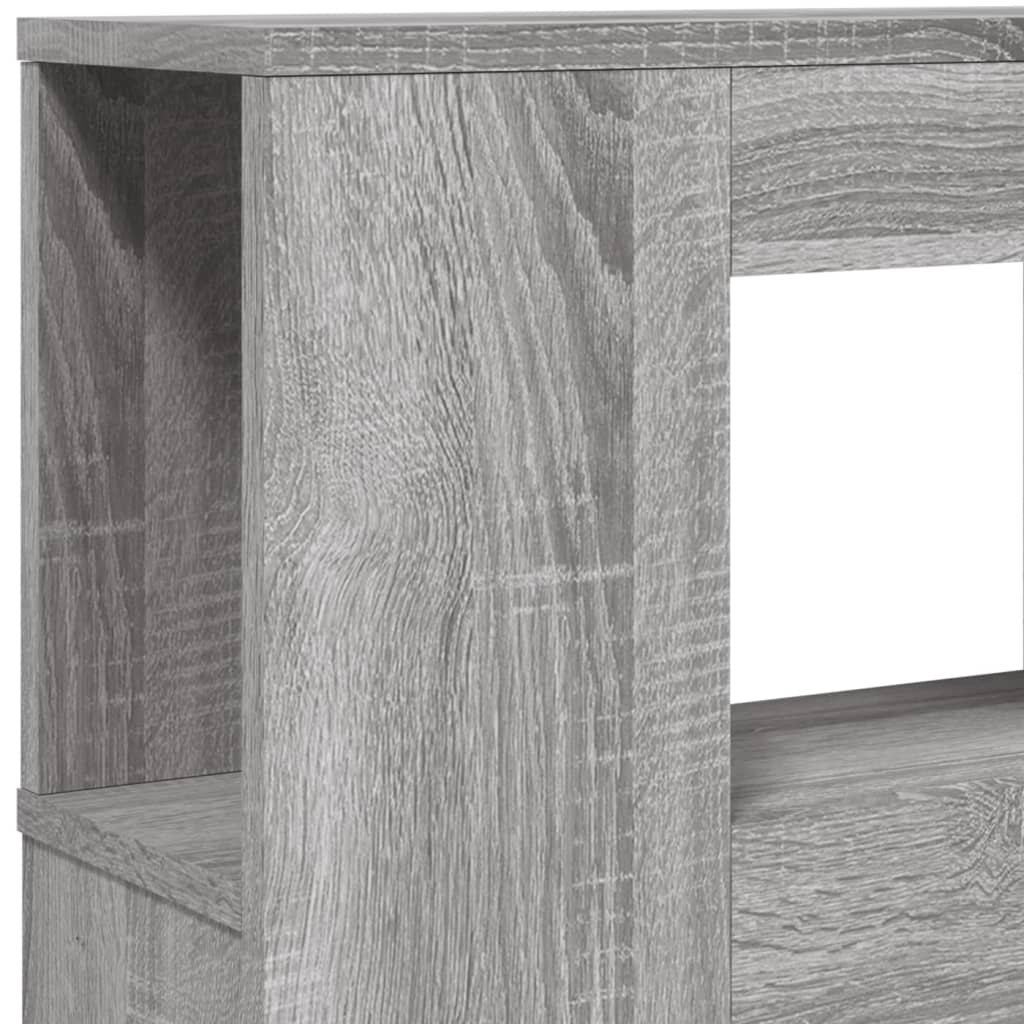 LED Headboard Grey Sonoma 140x18.5x103.5 cm Engineered Wood