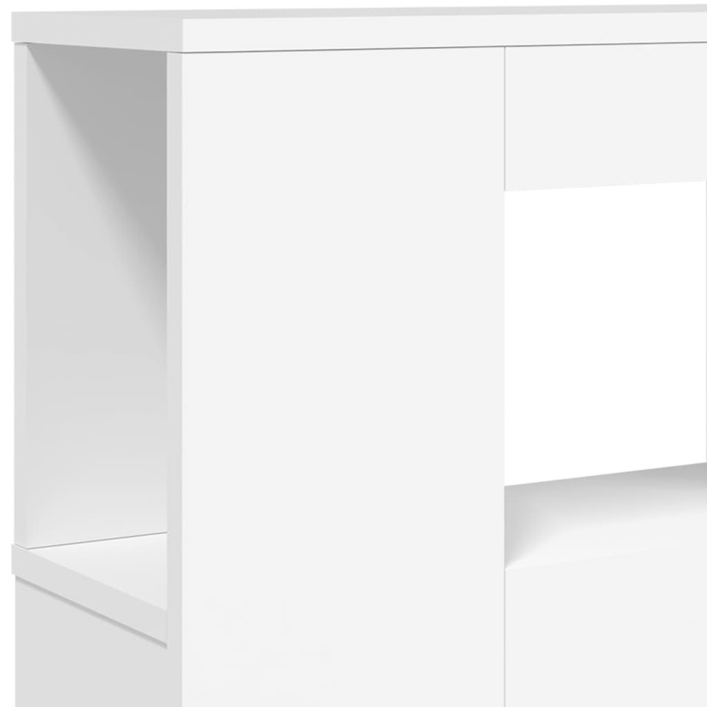 LED Headboard White 160x18.5x103.5 cm Engineered Wood