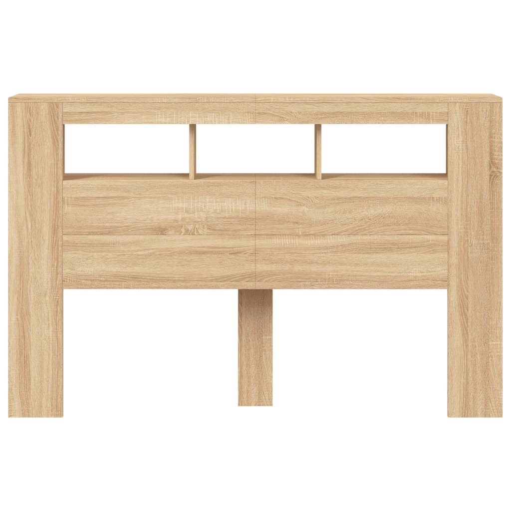 vidaXL LED Headboard Sonoma Oak 160x18.5x103.5 cm Engineered Wood