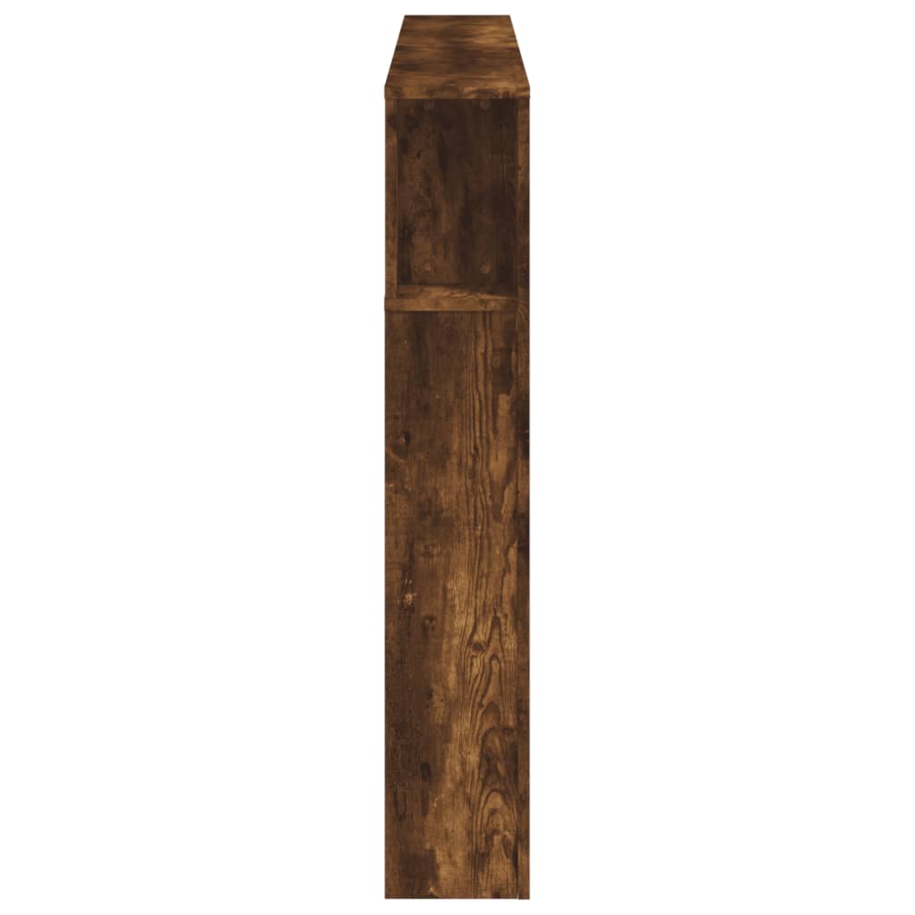 LED Headboard Smoked Oak 160x18.5x103.5 cm Engineered Wood