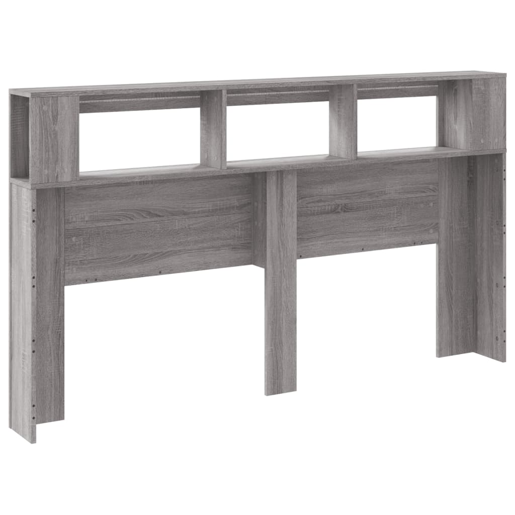 vidaXL LED Headboard Grey Sonoma 180x18.5x103.5 cm Engineered Wood