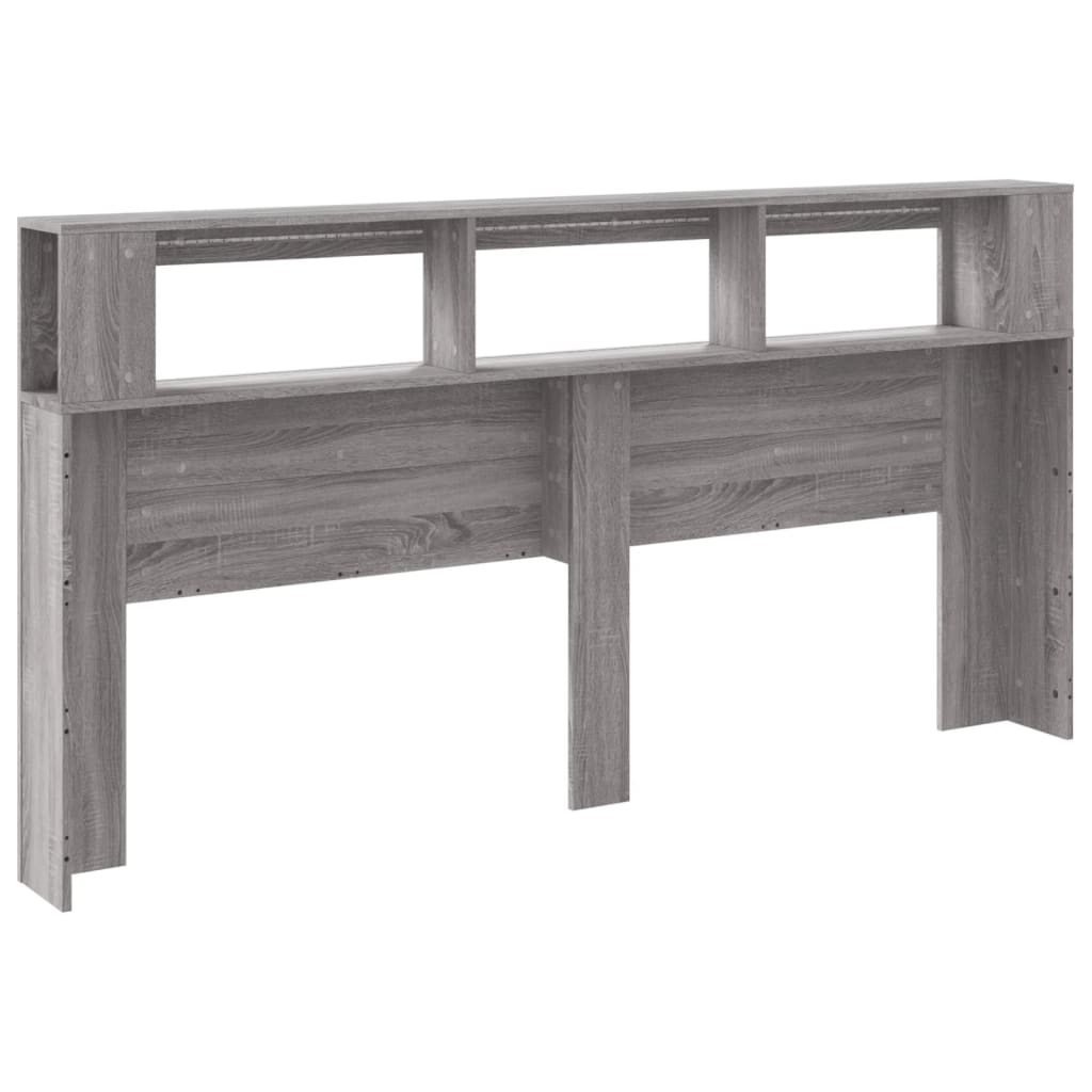 vidaXL LED Headboard Grey Sonoma 200 cm Engineered Wood