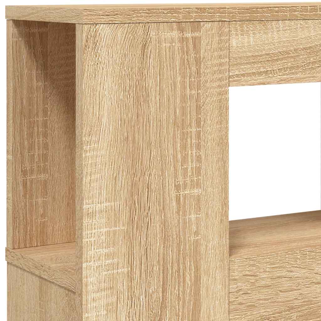 LED Headboard Sonoma Oak 220x18.5x103.5 cm Engineered Wood