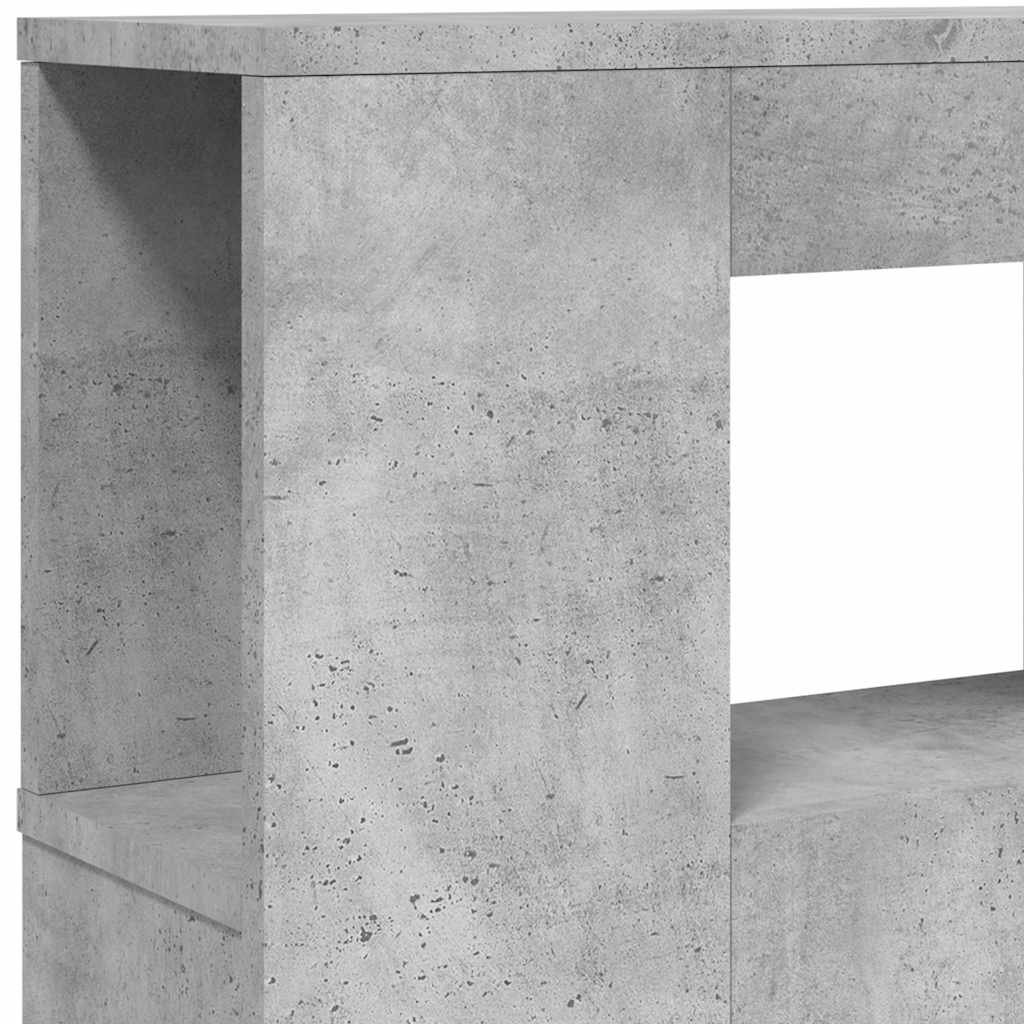 LED Headboard Concrete Grey 220x18.5x103.5 cm Engineered Wood