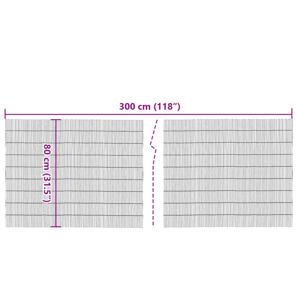 vidaXL Garden Fence 300x80 cm Reed