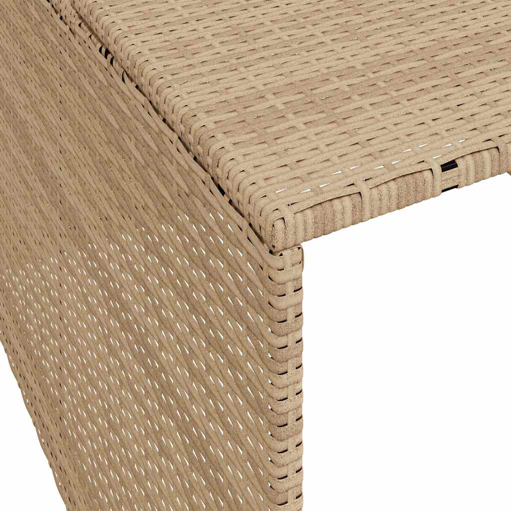 Robot Mower Garage Beige 86x90x52/57 cm Poly Rattan