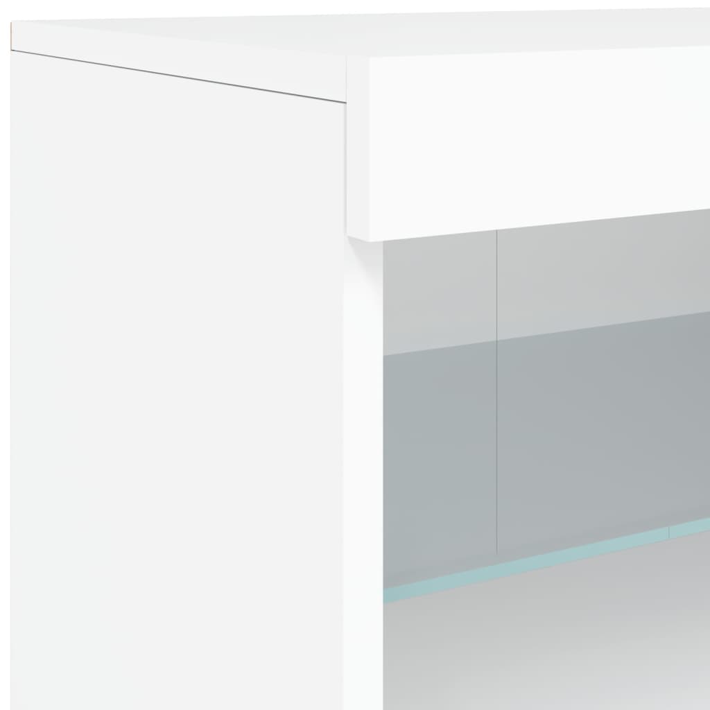 Sideboard with LED Lights White 181,5x37x67 cm