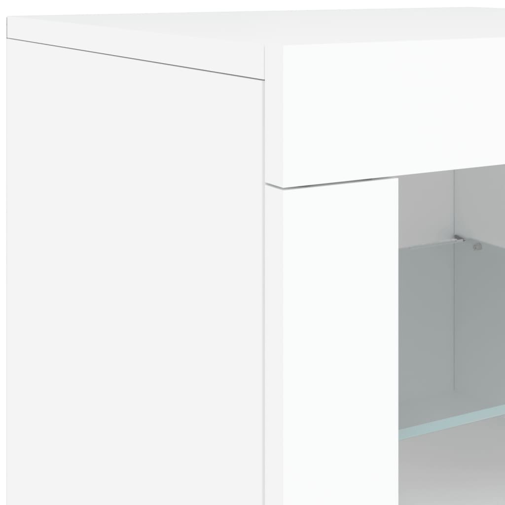 Sideboard with LED Lights White 181,5x37x67 cm