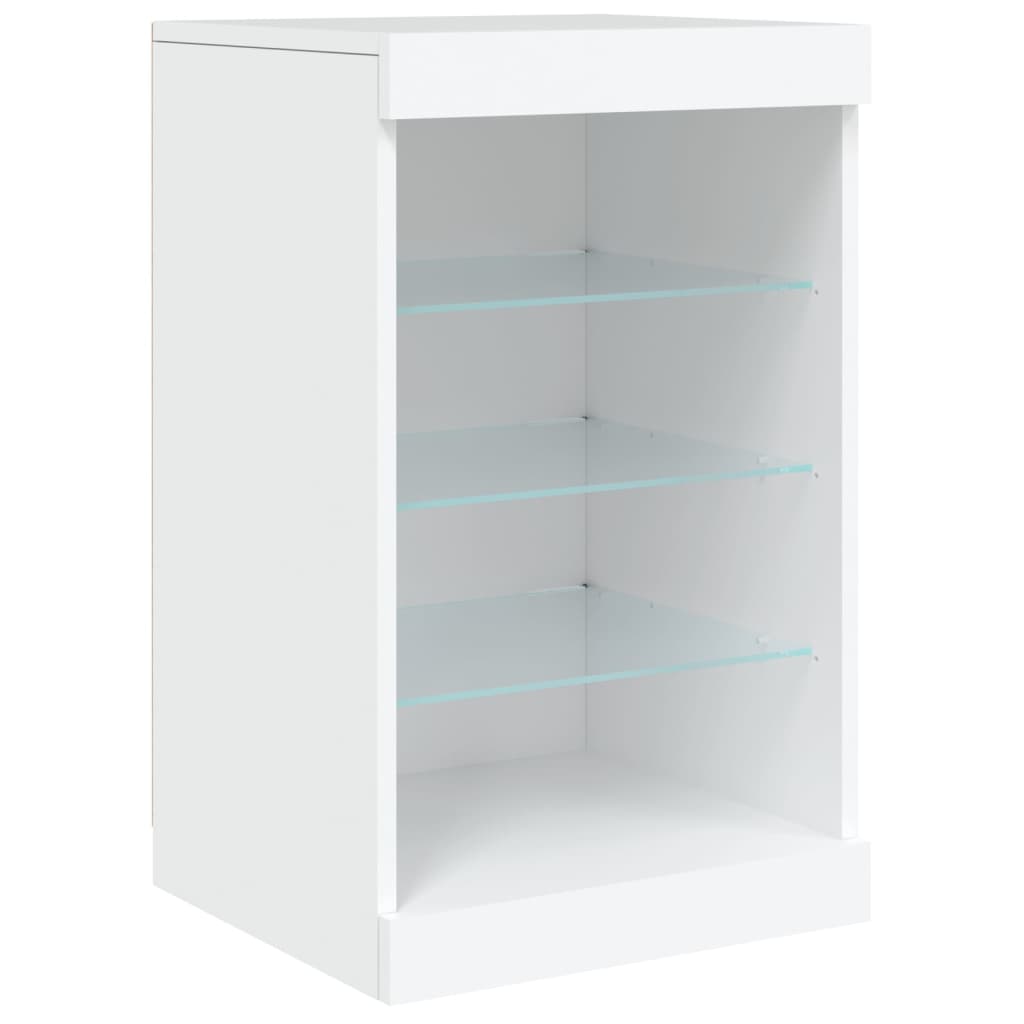 Sideboard with LED Lights White 162x37x67 cm