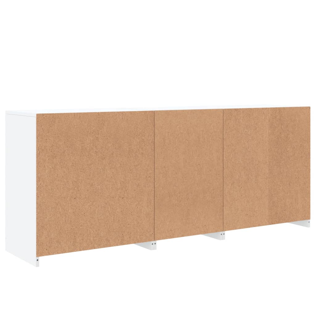 Sideboard with LED Lights White 162x37x67 cm