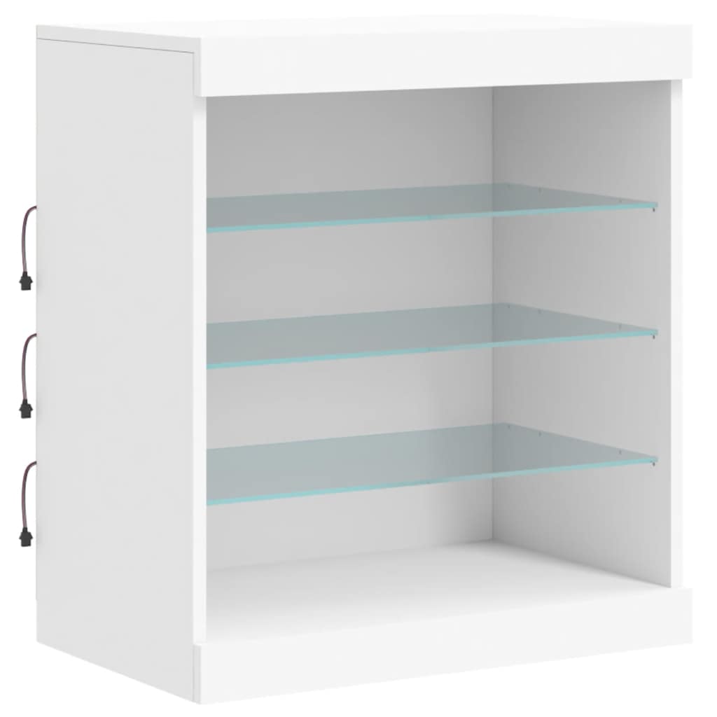 Sideboard with LED Lights White 181,5x37x67 cm