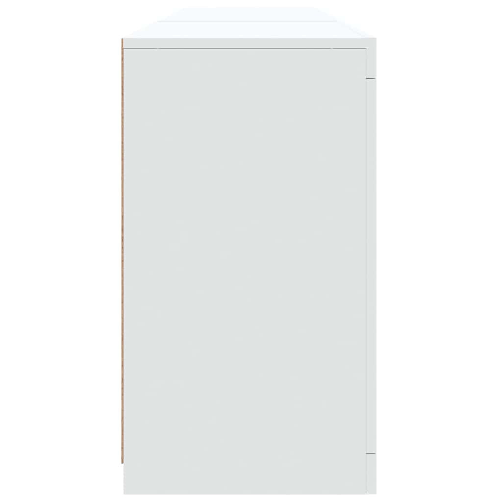Sideboard with LED Lights White 181,5x37x67 cm
