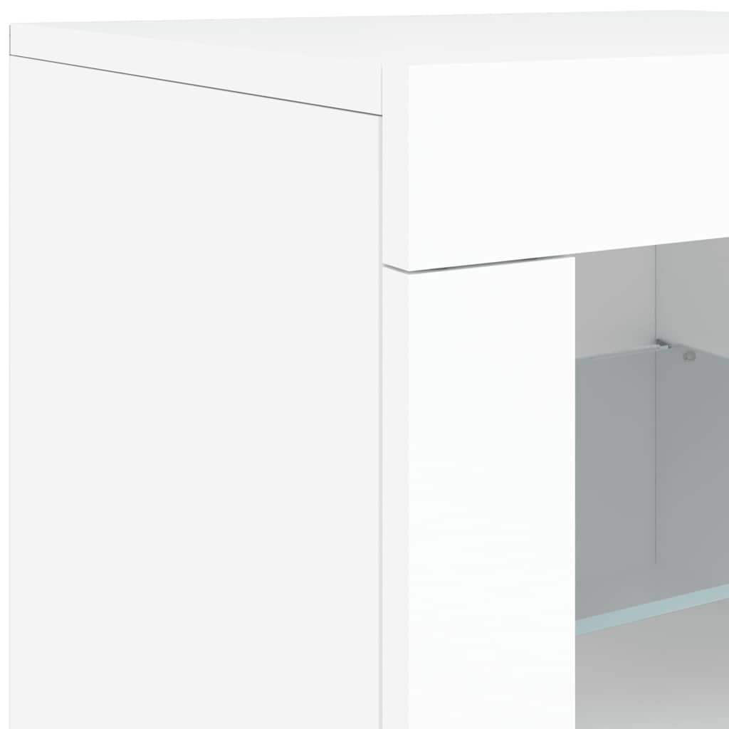 Sideboard with LED Lights White 181,5x37x67 cm