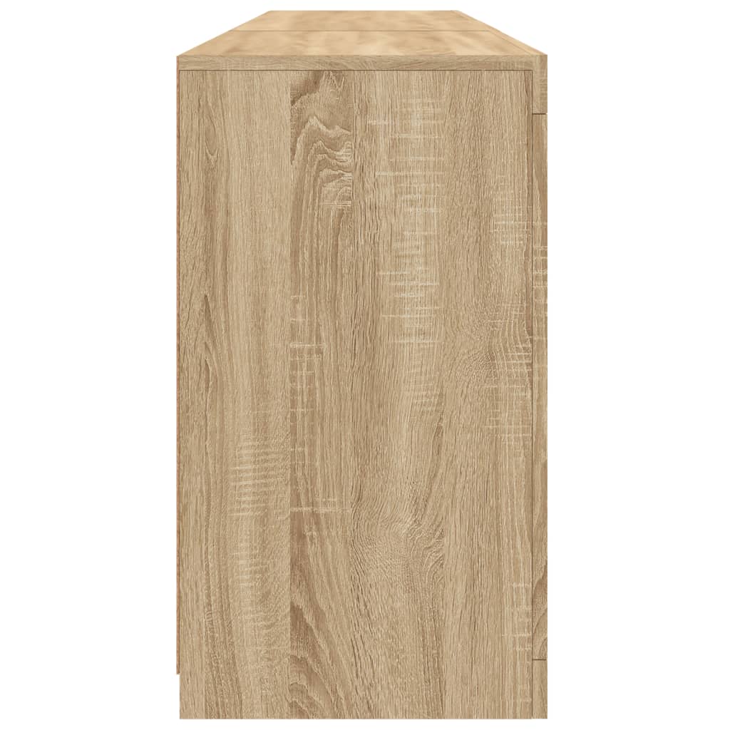 Sideboard with LED Lights Sonoma Oak 181.5x37x67 cm