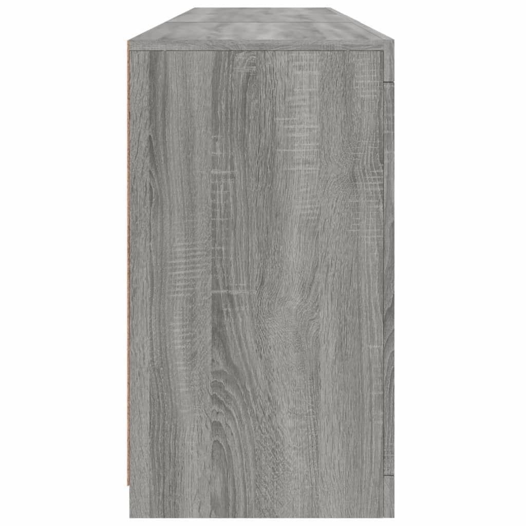 vidaXL Sideboard with LED Lights Grey Sonoma 181.5x37x67 cm