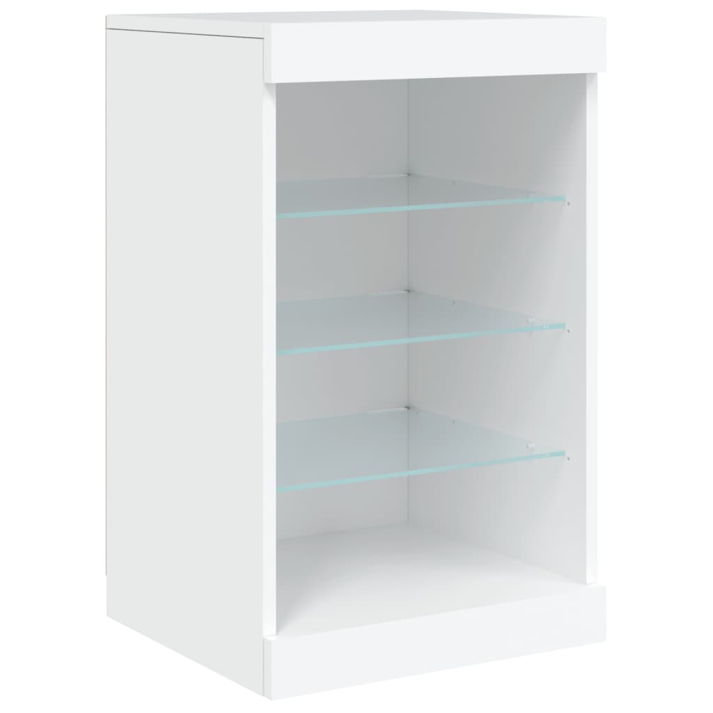 Sideboard with LED Lights White 164x37x67 cm
