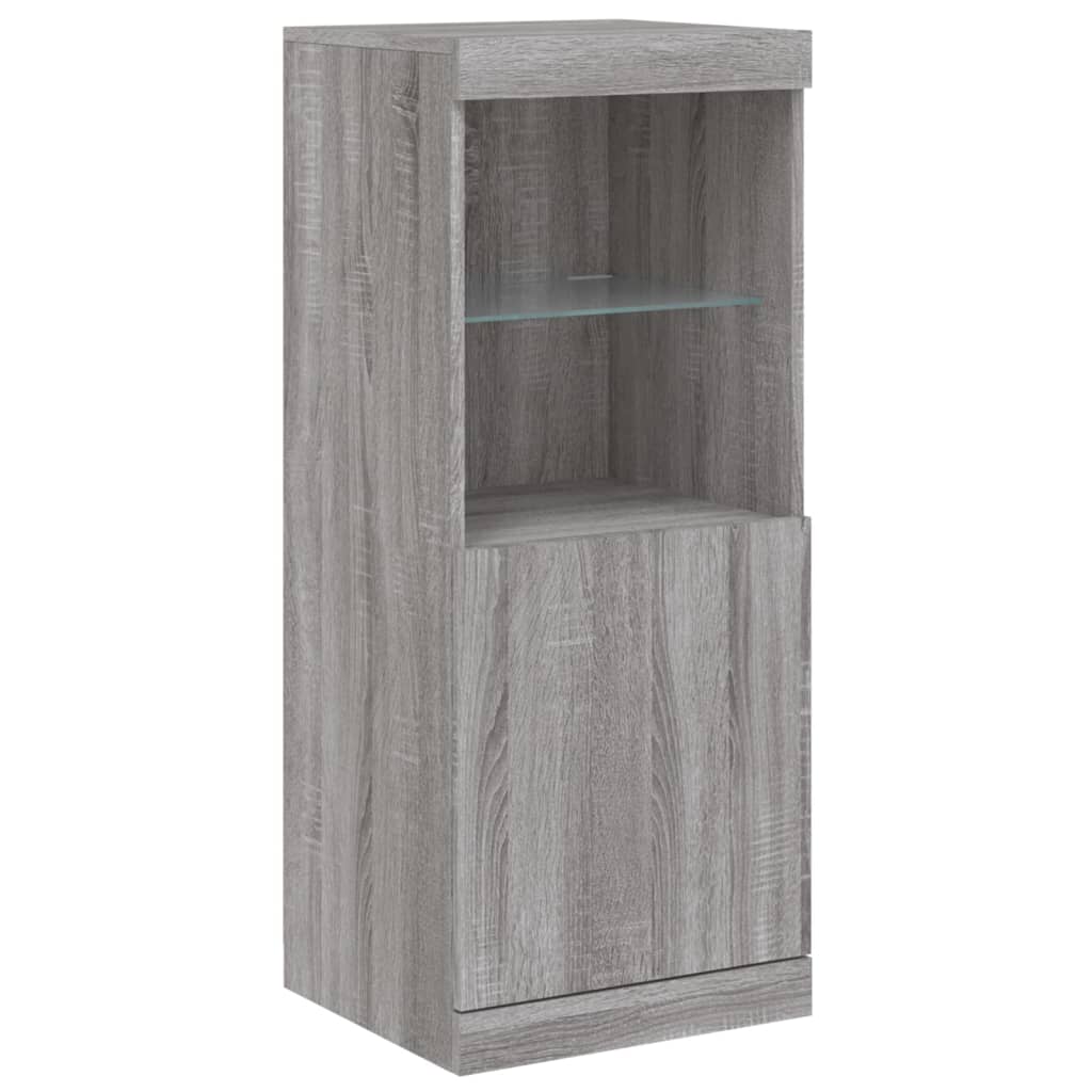 vidaXL Sideboards with LED Lights 3 pcs Grey Sonoma Engineered Wood