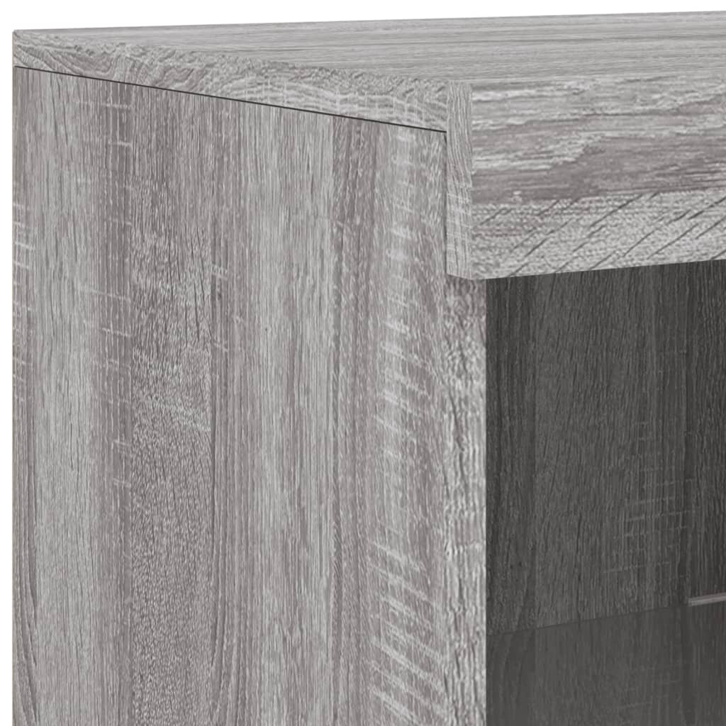 vidaXL Sideboards with LED Lights 3 pcs Grey Sonoma Engineered Wood