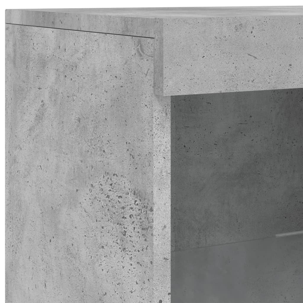 Sideboards with LED Lights 3 pcs Concrete Grey Engineered Wood