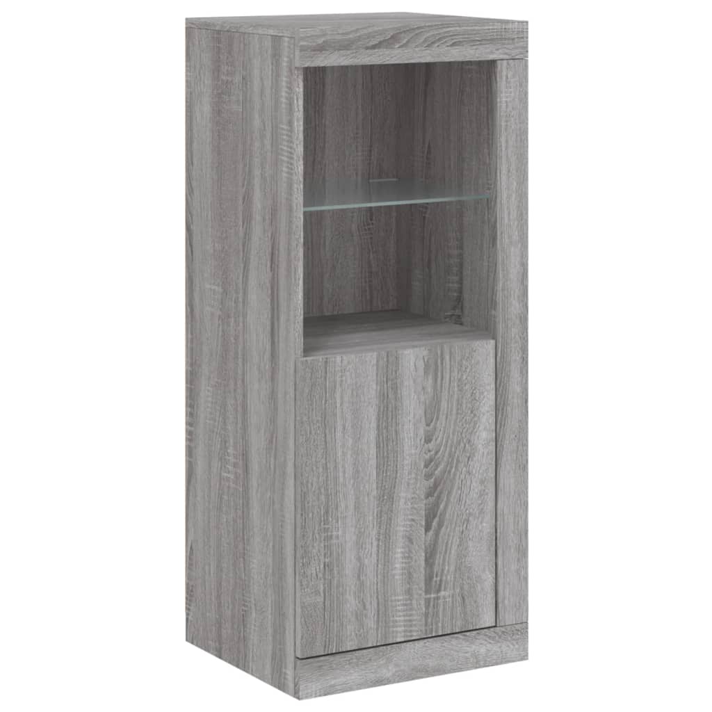 vidaXL Sideboards with LED Lights 3 pcs Grey Sonoma Engineered Wood