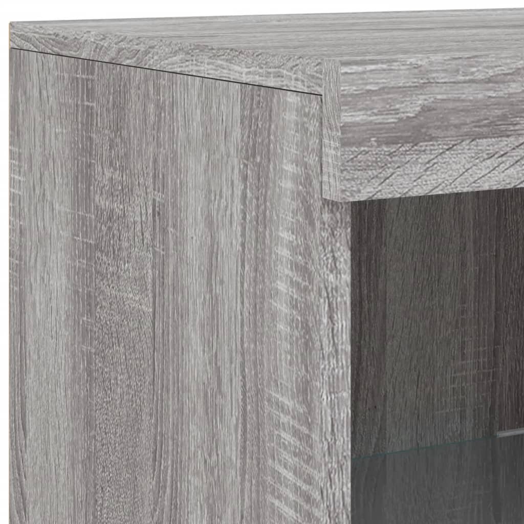 vidaXL Sideboards with LED Lights 3 pcs Grey Sonoma Engineered Wood