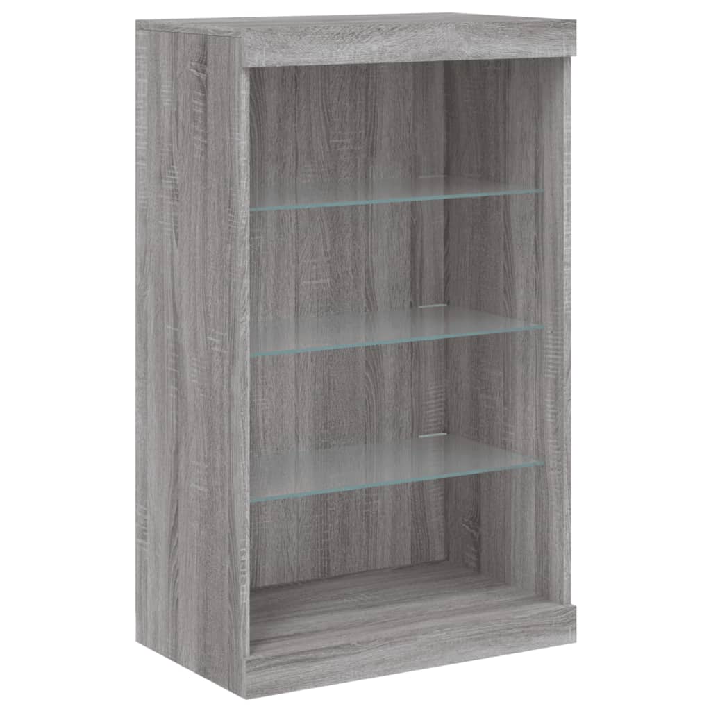 vidaXL Sideboards with LED Lights 3 pcs Grey Sonoma Engineered Wood