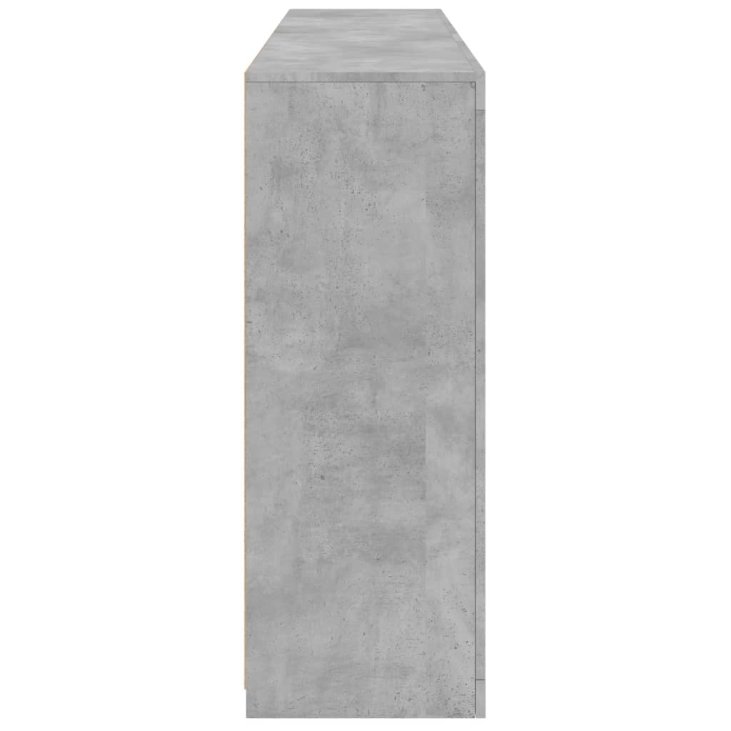 vidaXL Sideboard with LED Lights Concrete Grey 162x37x100 cm