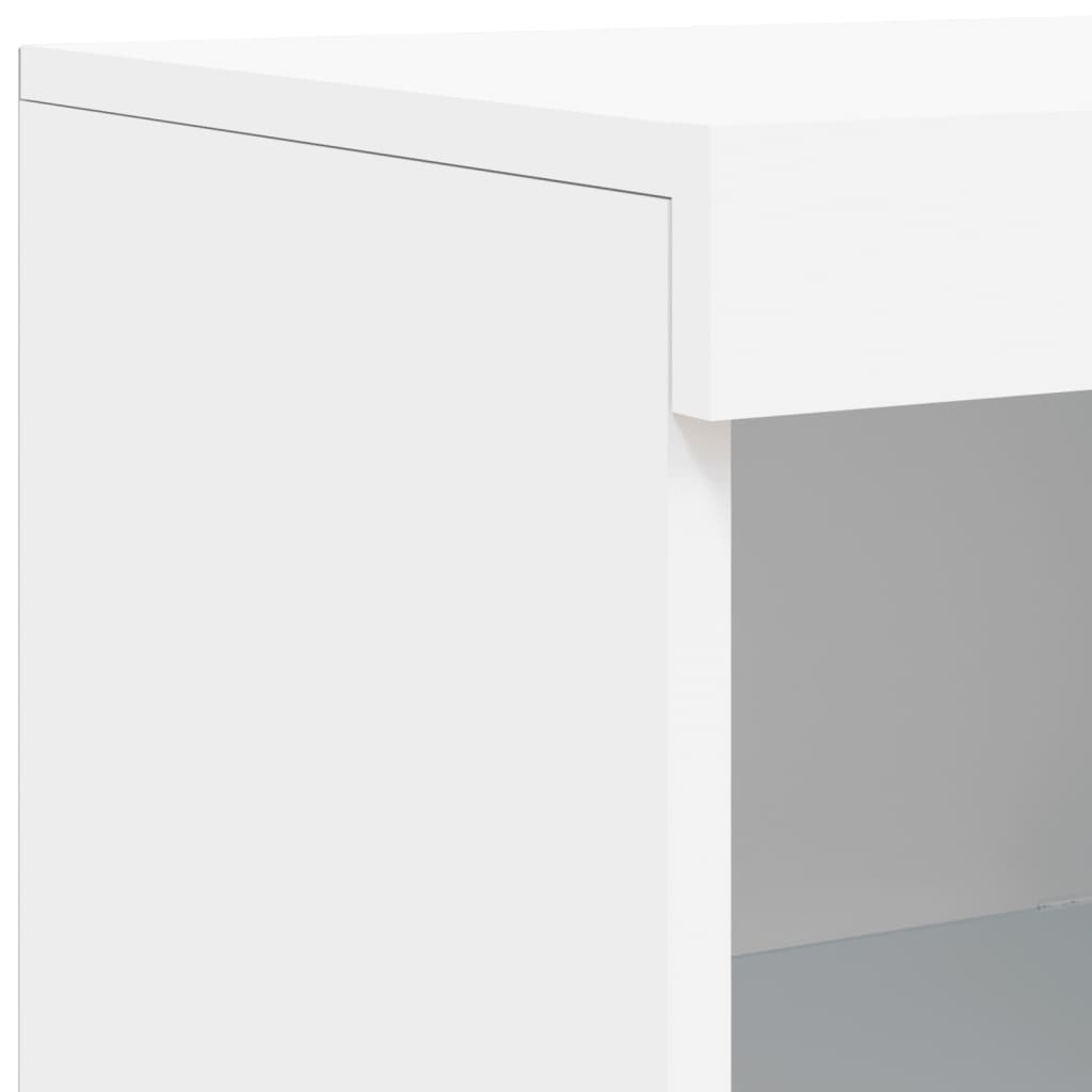 Sideboard with LED Lights White 181.5x37x100 cm