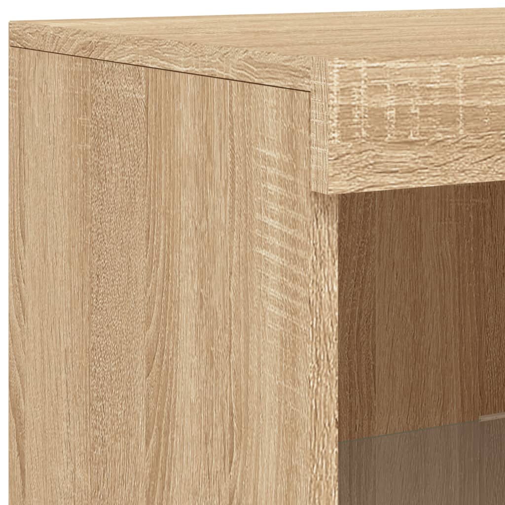 vidaXL Sideboard with LED Lights Sonoma Oak 181.5x37x100 cm