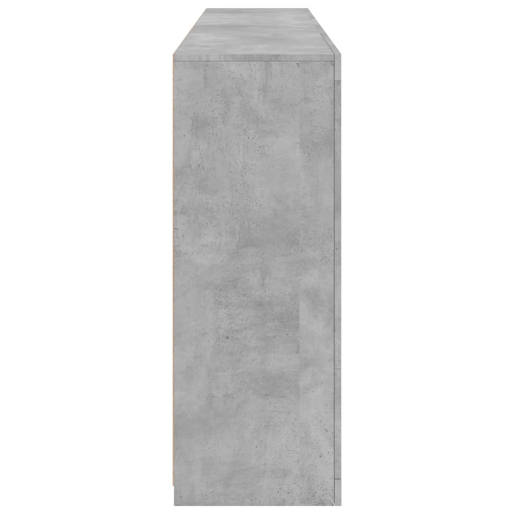 vidaXL Sideboard with LED Lights Concrete Grey 181.5x37x100 cm