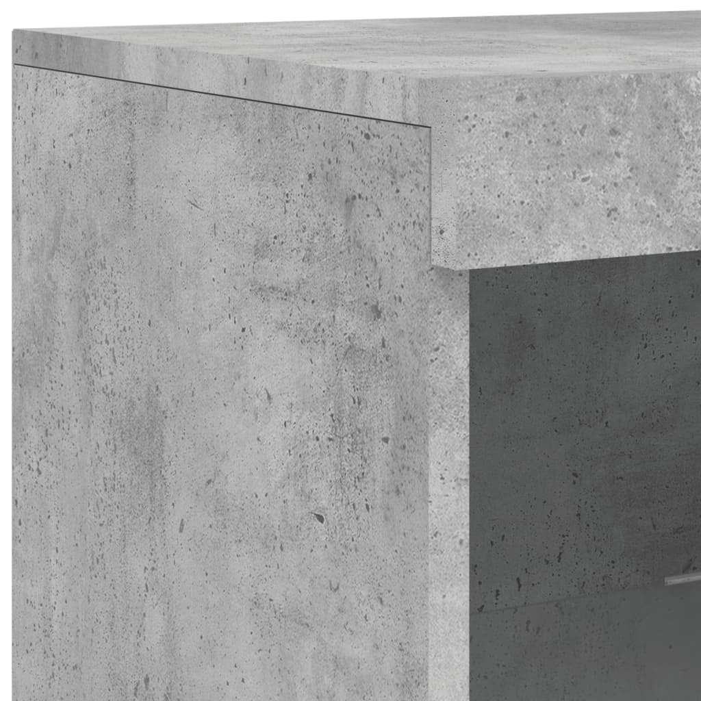 vidaXL Sideboard with LED Lights Concrete Grey 181.5x37x100 cm