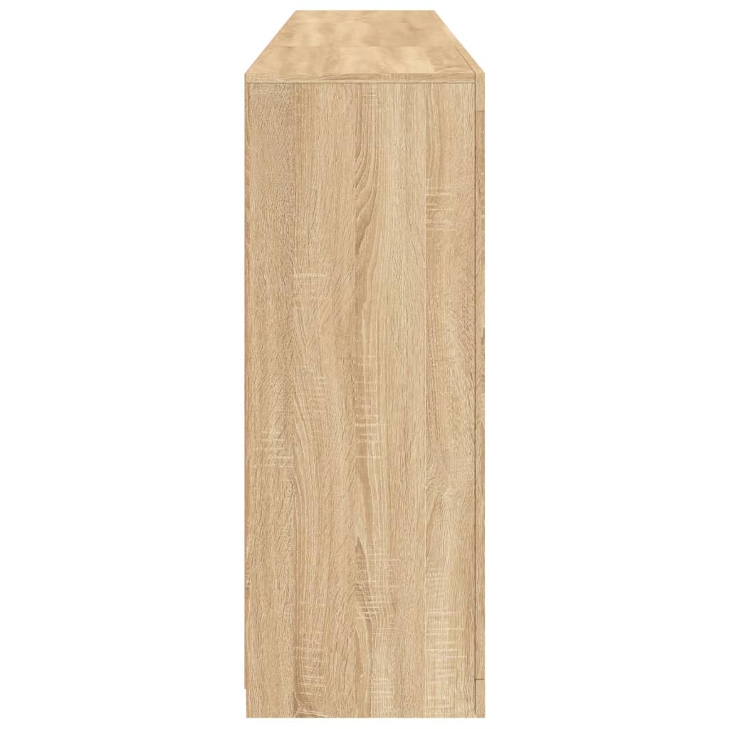 Sideboard with LED Lights Sonoma Oak 202x37x100 cm