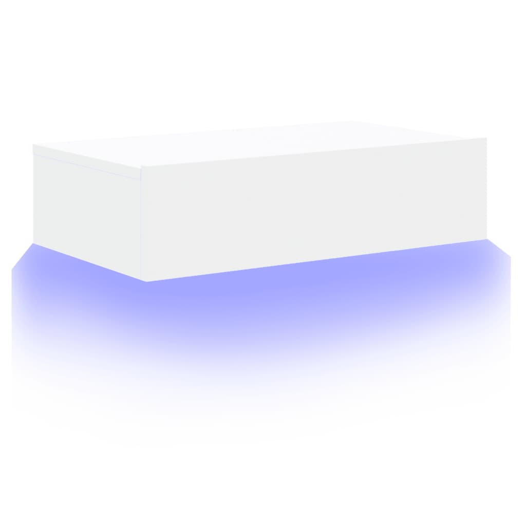 TV Cabinet with LED Lights White 60x35x15,5 cm