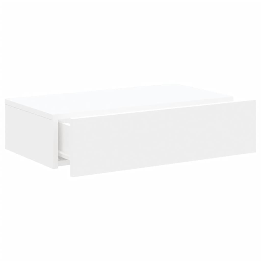 vidaXL TV Cabinet with LED Lights White 60x35x15.5 cm