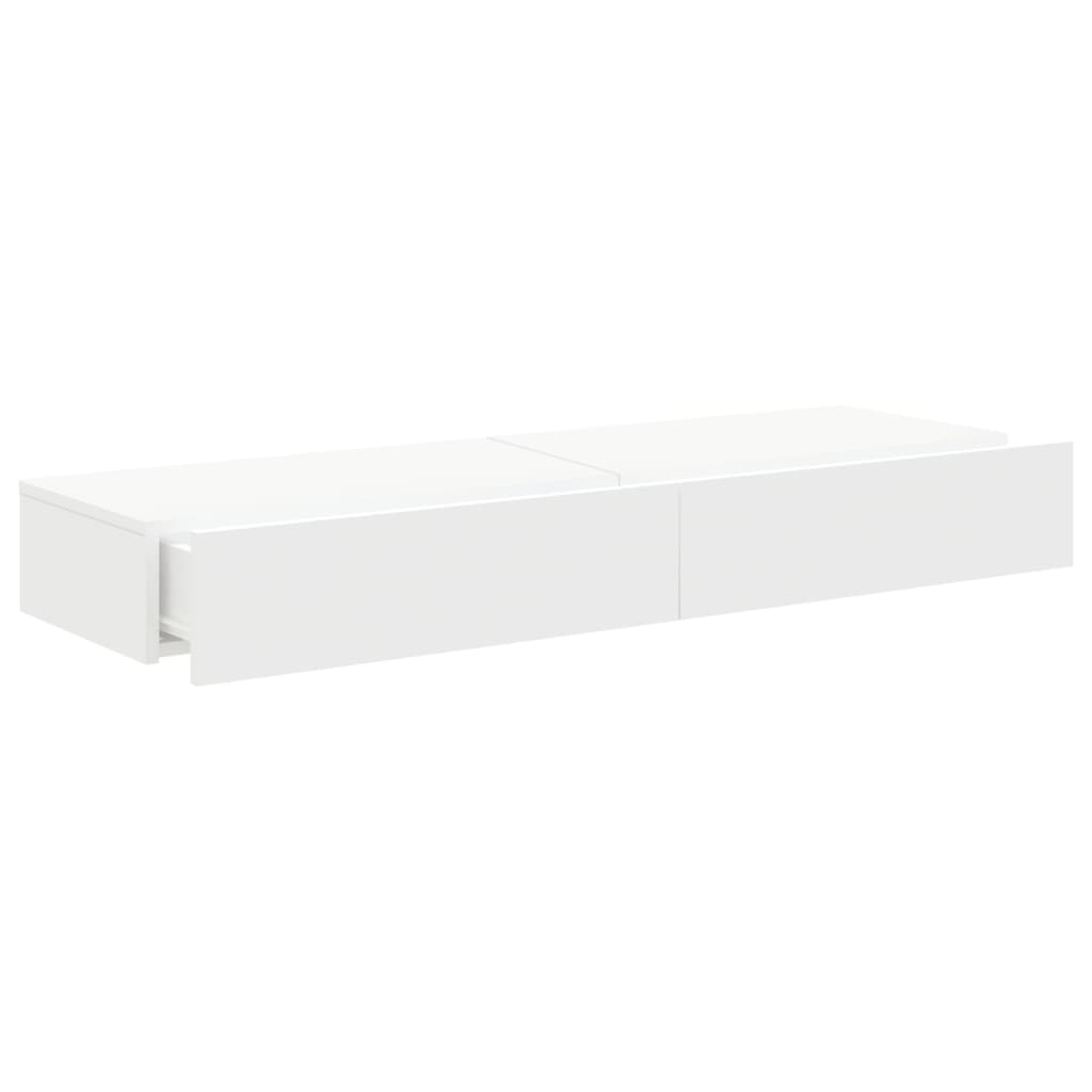 vidaXL TV Cabinets with LED Lights 2 pcs White 60x35x15.5 cm