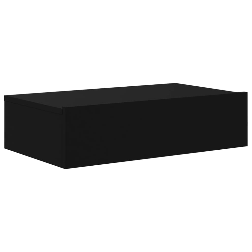 vidaXL TV Cabinet with LED Lights Black 60x35x15.5 cm