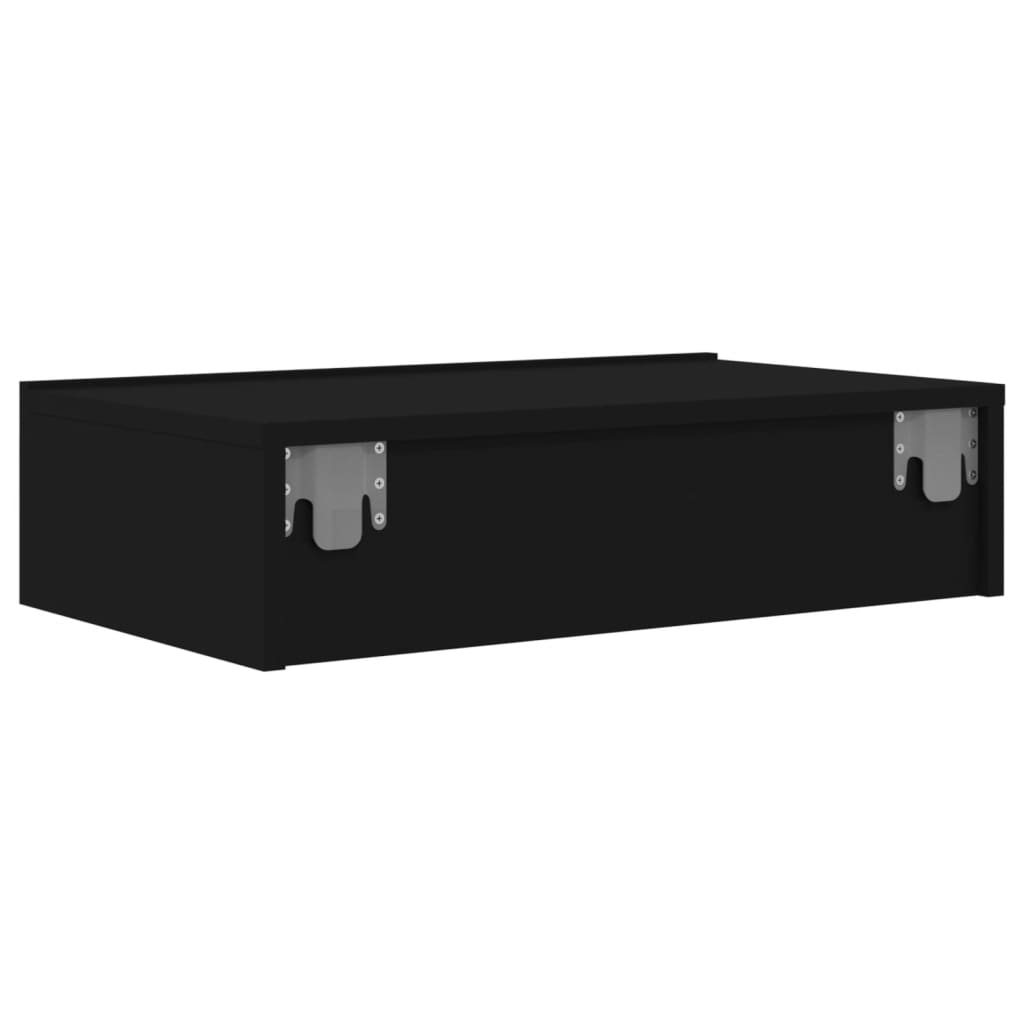 vidaXL TV Cabinet with LED Lights Black 60x35x15.5 cm