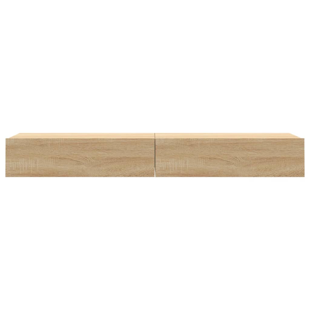 2 Piece TV Cabinet Set with LED Lights Sonoma Oak 60x35x15,5 cm