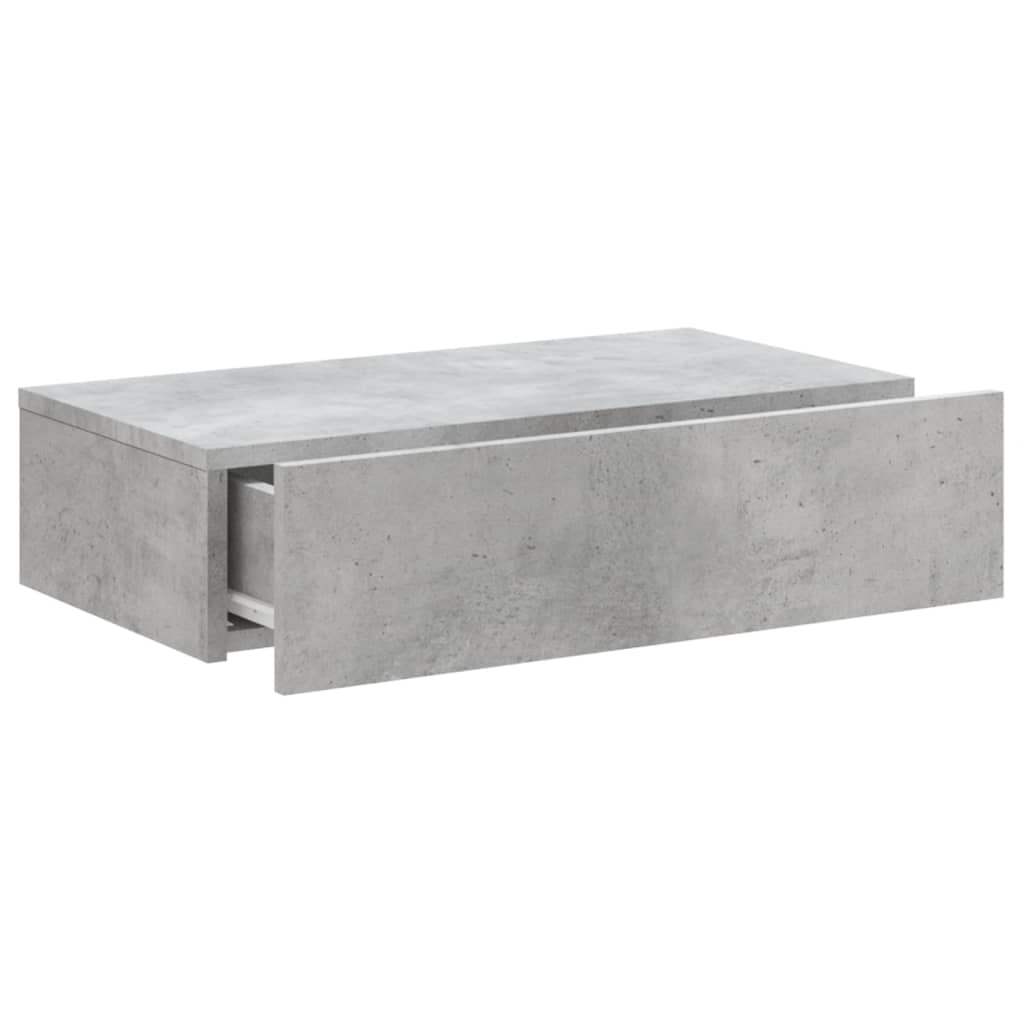 TV Cabinet with LED Lights Concrete Grey 60x35x15,5 cm