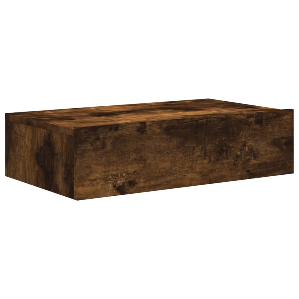 TV Cabinet with LED Lights Smoked Oak 60x35x15,5 cm