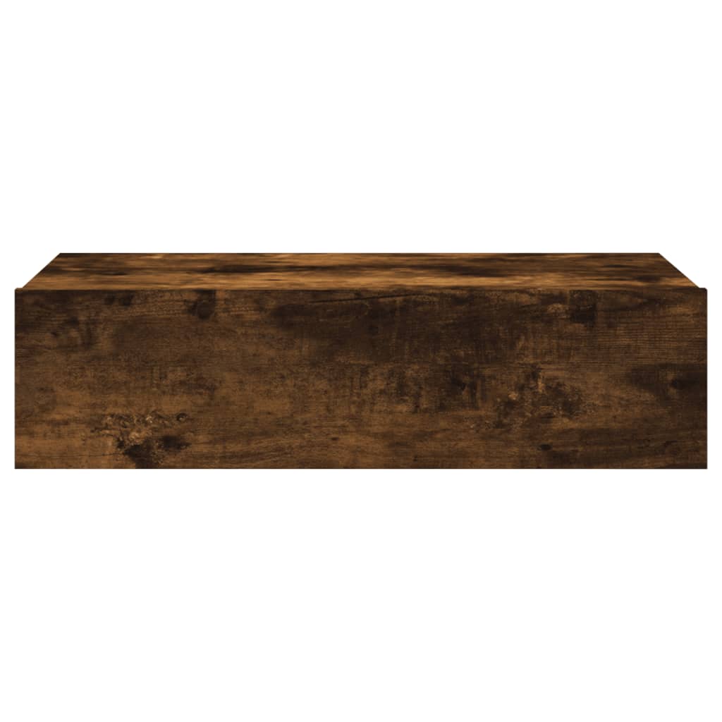 TV Cabinet with LED Lights Smoked Oak 60x35x15,5 cm