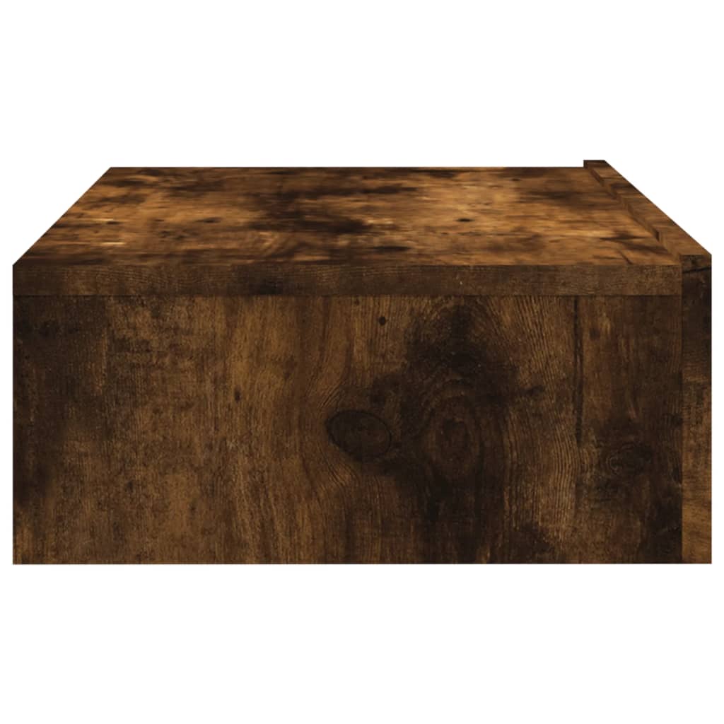 TV Cabinet with LED Lights Smoked Oak 60x35x15,5 cm