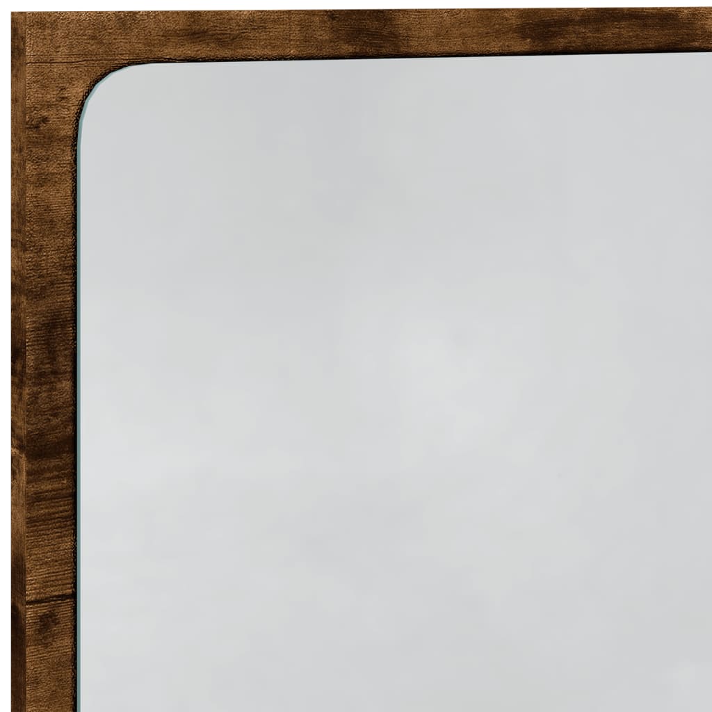 LED Bathroom Mirror Smoked Oak 60x8,5x38 cm Engineered Wood