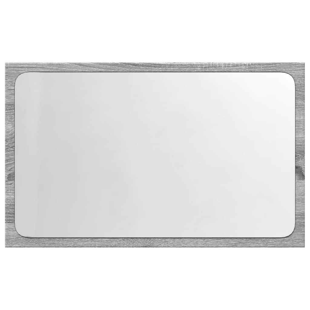 LED Bathroom Mirror Grey Sonoma 60x8,5x38 cm Engineered Wood