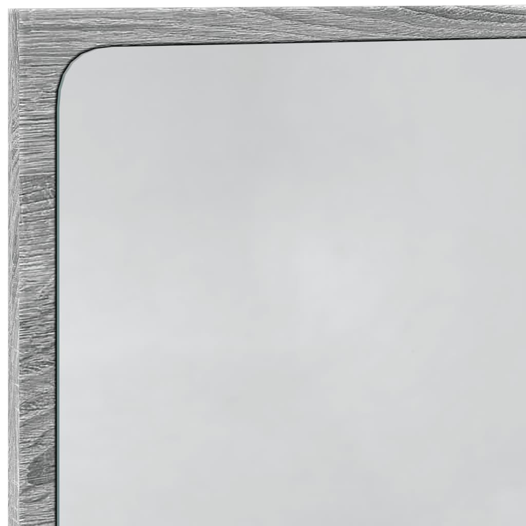 LED Bathroom Mirror Grey Sonoma 60x8,5x38 cm Engineered Wood